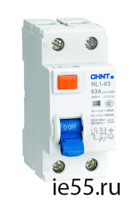 УЗО NL1-63 6kA 2P 16A 10mA тип AC  (CHINT)